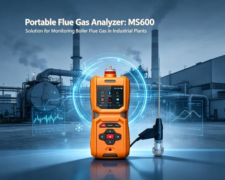 Solutio pro Monitoring Boiler Flue Gas in Plantis Industrial | MS600-FG | CO et O Dual-data agitatae combustionis Optimization